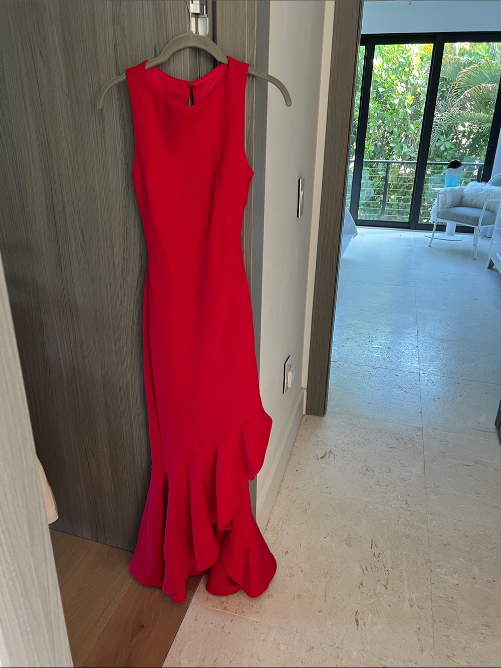 NWT REVOLVE SAINTS & SECRETS SHOWPO Luiza red ruffle corset back dress US /XS - Picture 2 of 13